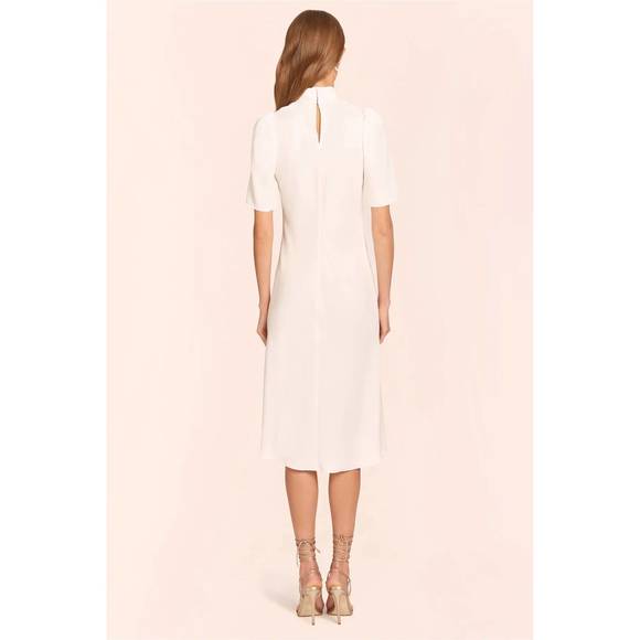 NEW AMANDA UPRICHARD butler short sleeve midi dress in ivory - Picture 3 of 3